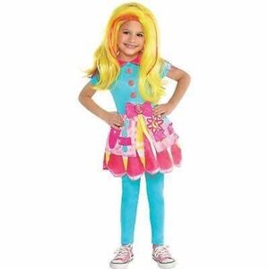 BRAND NEW girl youth nickelodeon sunny day stylist dress halloween costume w wig